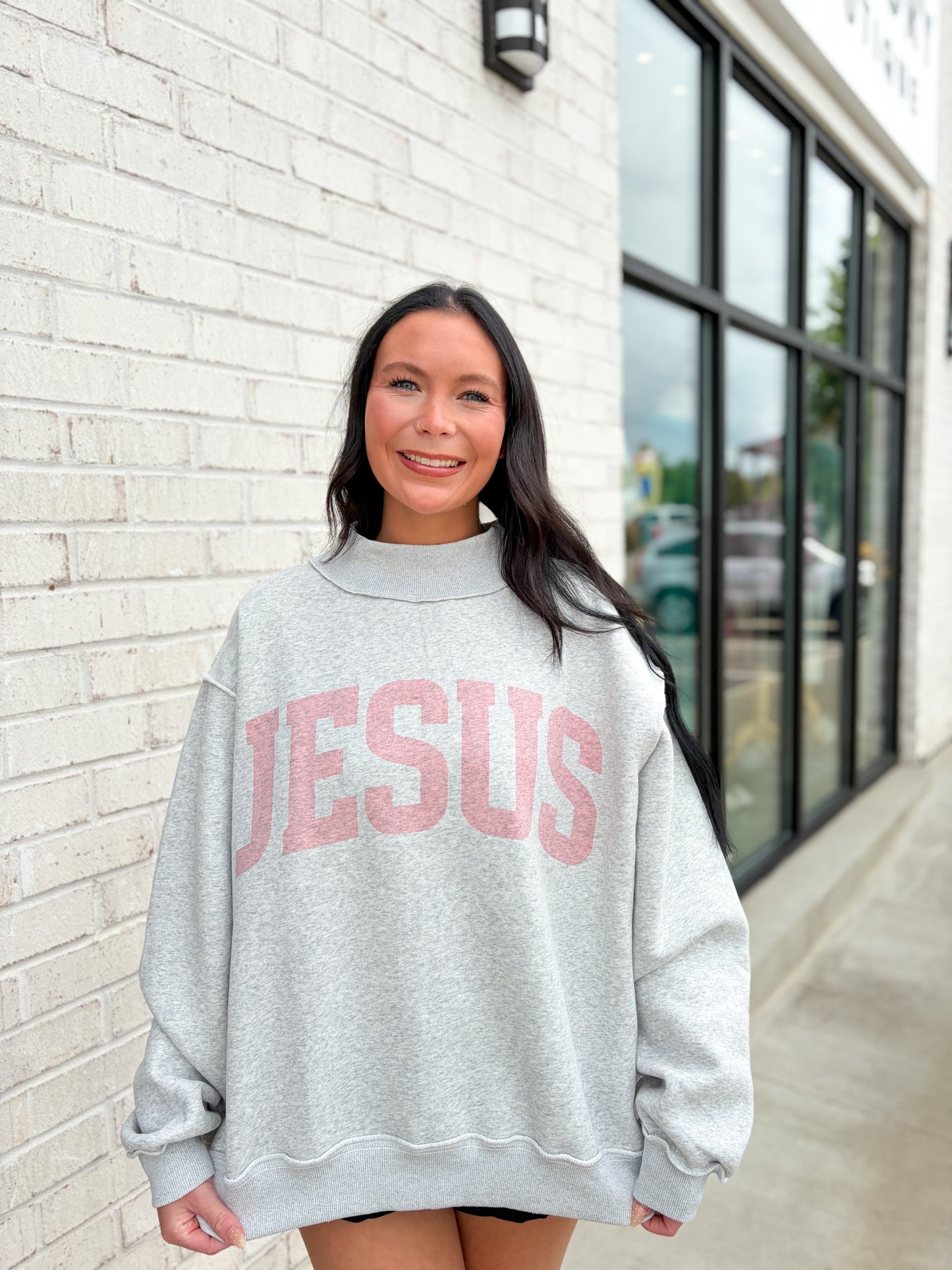 Jesus/God Is Good Mock Neck