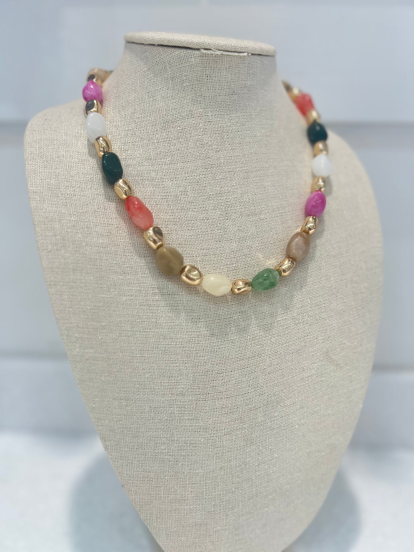 Muted Beaded Necklace