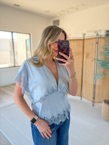 Knox Satin Lace Top
