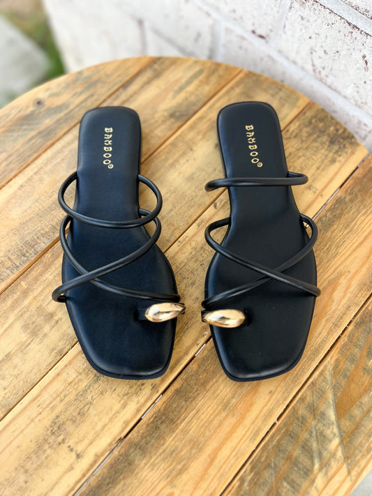 Hint Gold Detailed Sandal