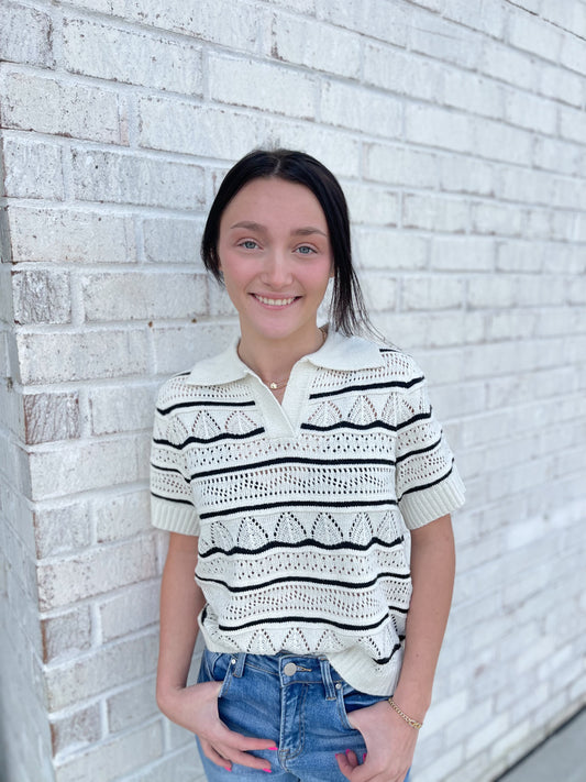 Remy Collared Knit Top