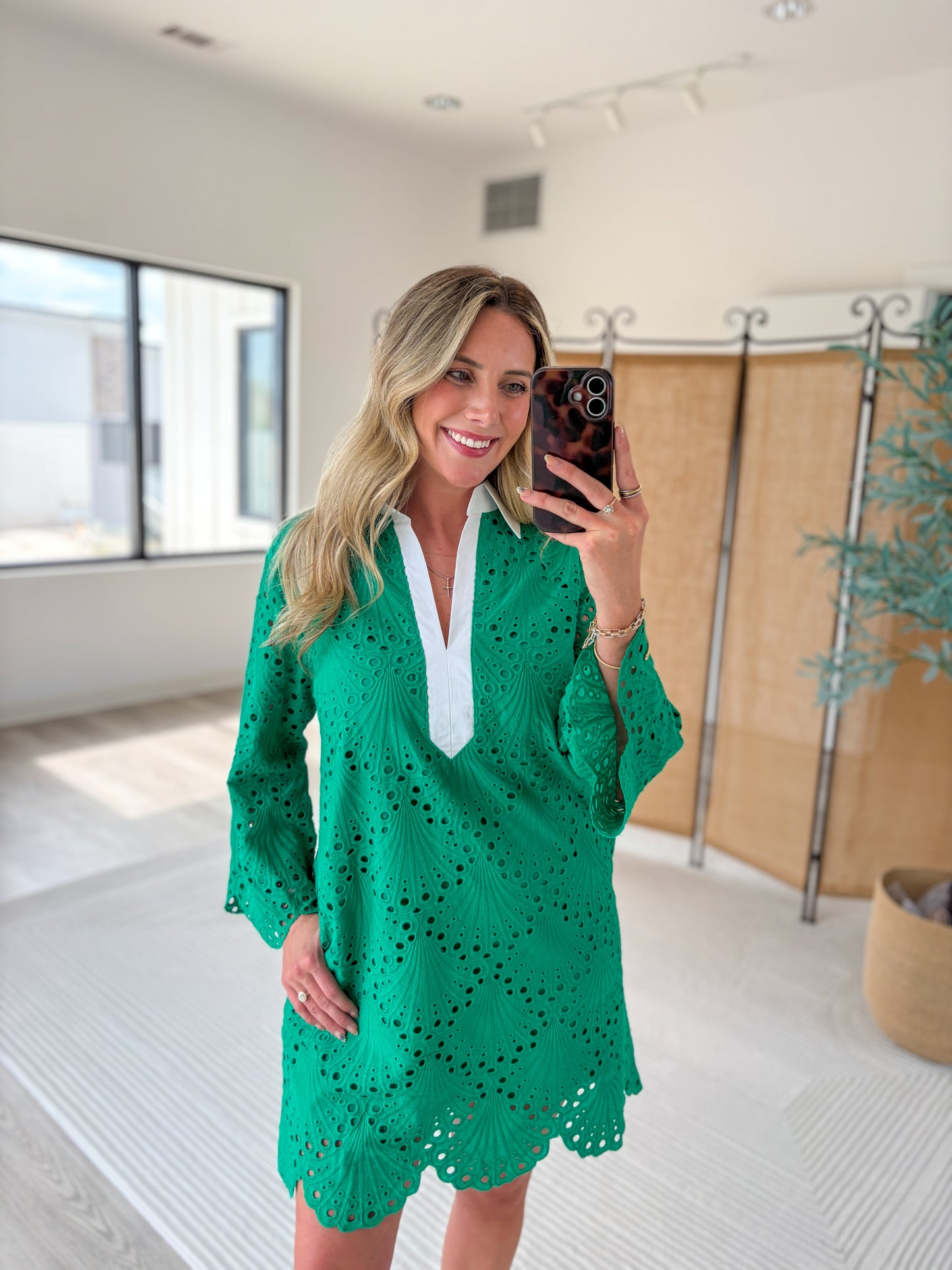 Ray Eyelet Dress