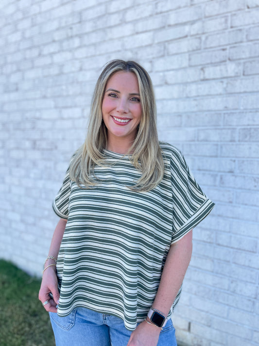 Stripped Textured Top