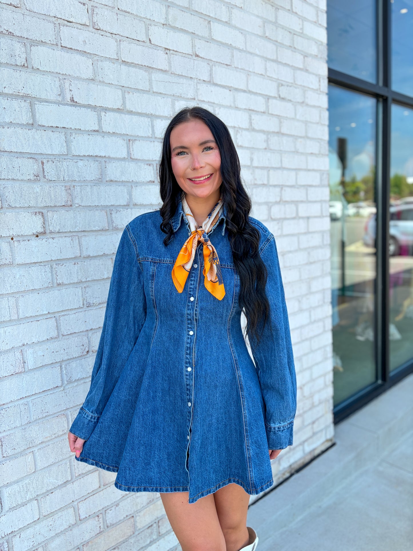 Brewer Mini Denim Dress