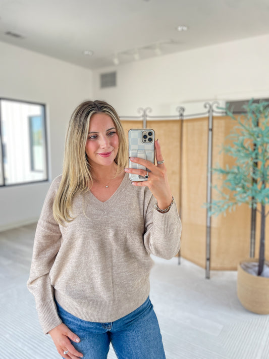 Everyday Knit V-Neck Top