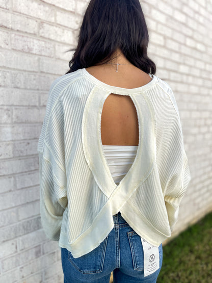Waffle Open Back Top