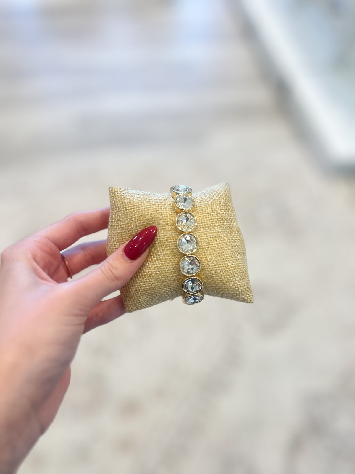 Rhinestone Bubble Bracelet