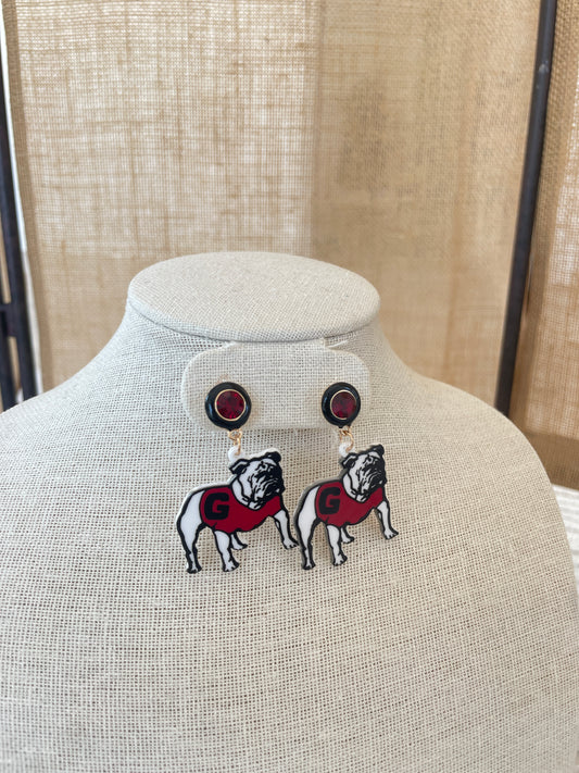 Georgia Bulldog Earrings