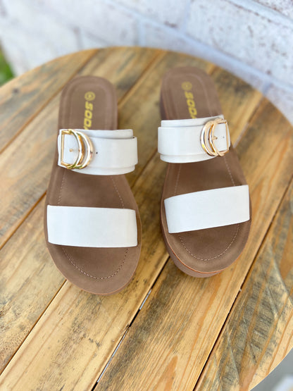Candor Cream Platform Sandal