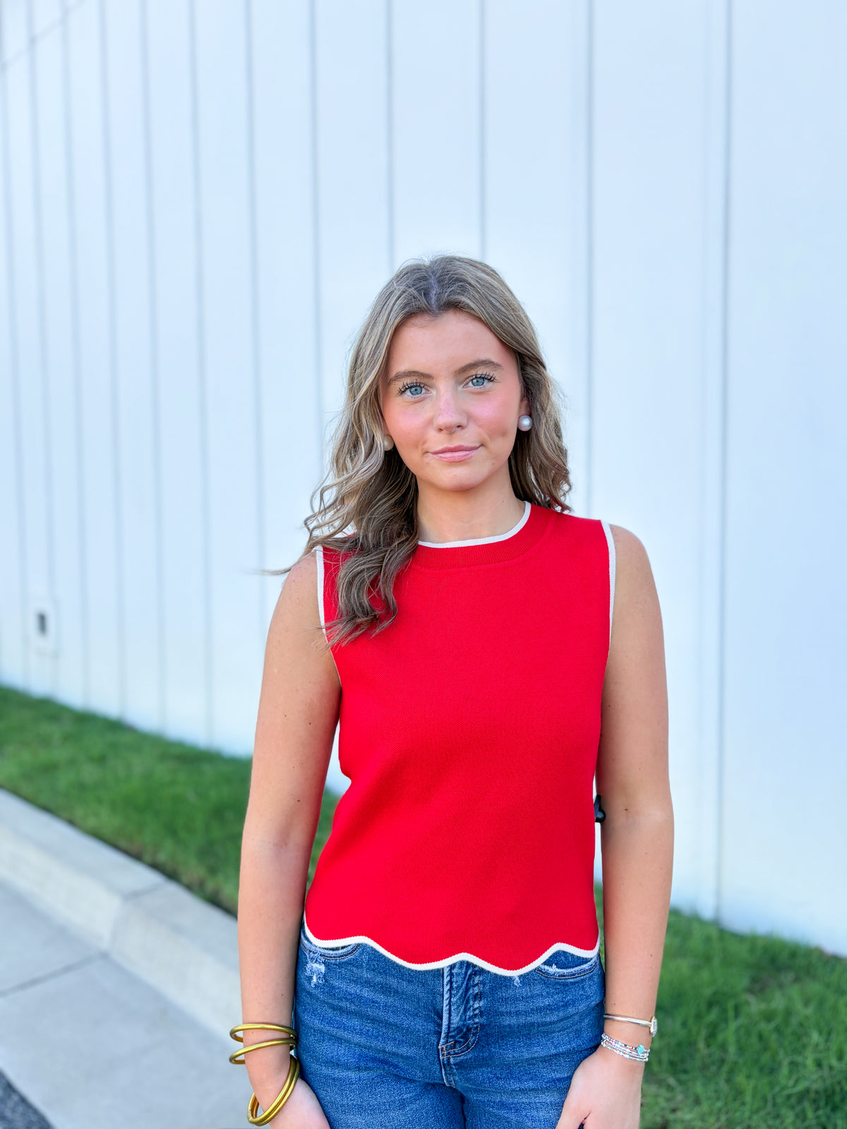 Rilan Scalloped Top
