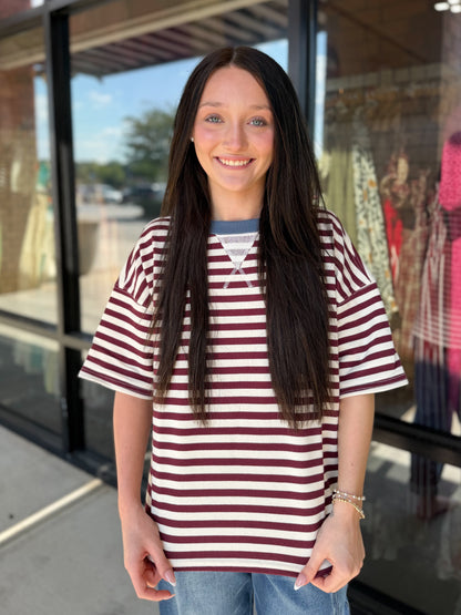 Two Toned Striped Top