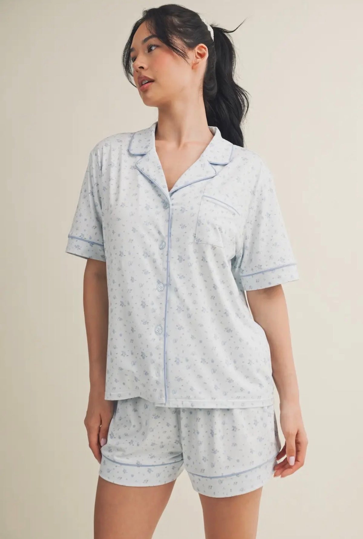 Brie Collared Pajama Top