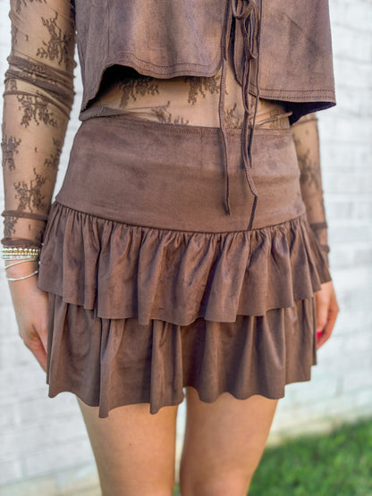 Diane Suede Mini Skirt