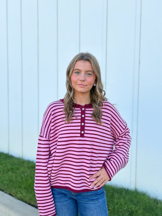 Hadleigh Knit Striped Top