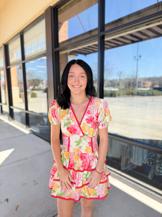 Lucy Floral Romper Dress