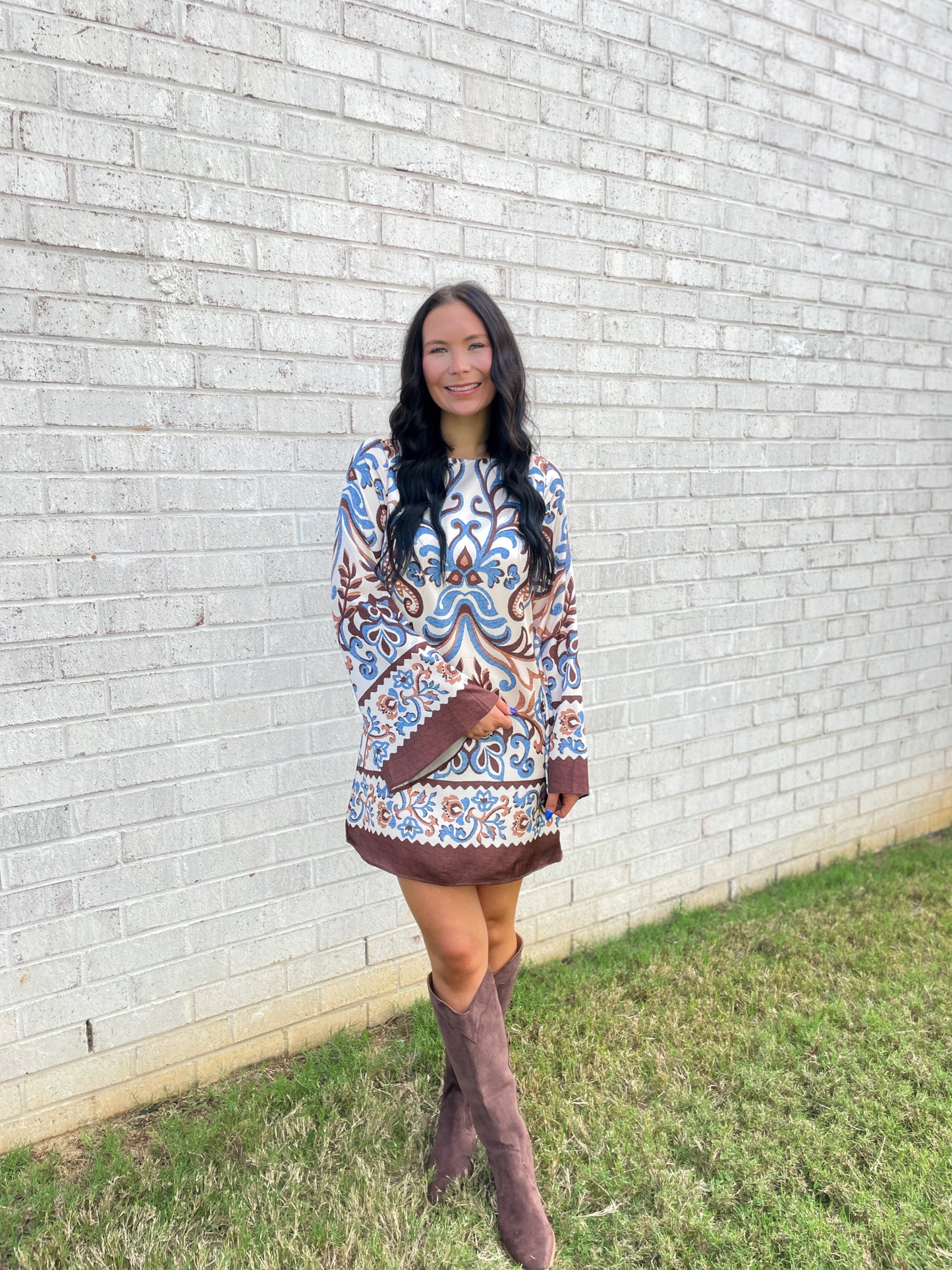 Brooks Printed Satin Mini Dress