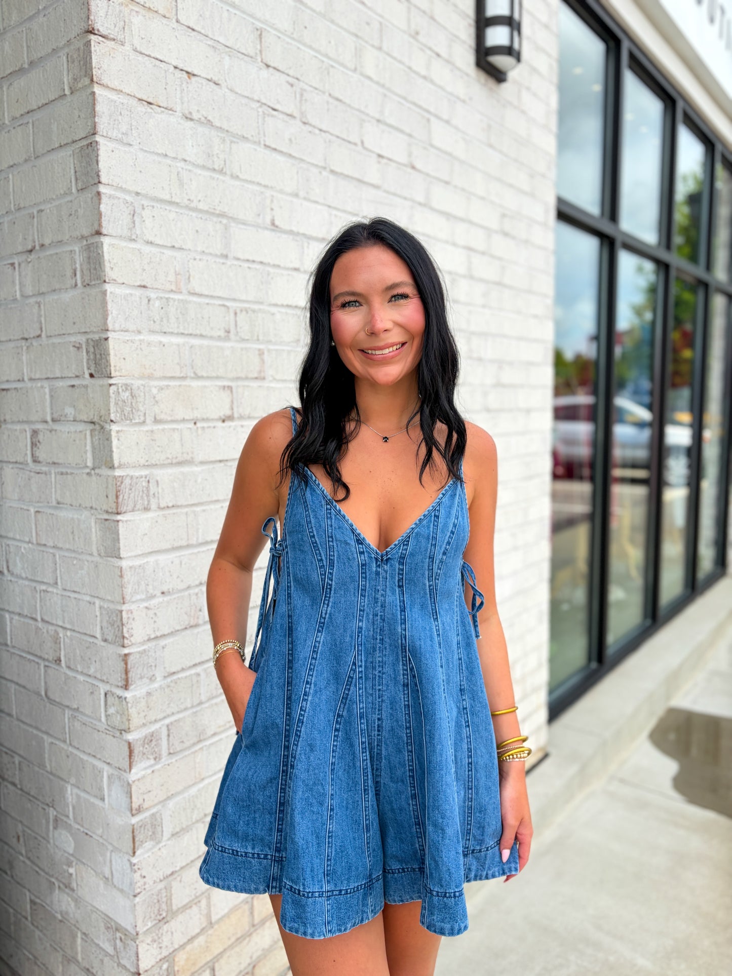 Georgie Denim Romper