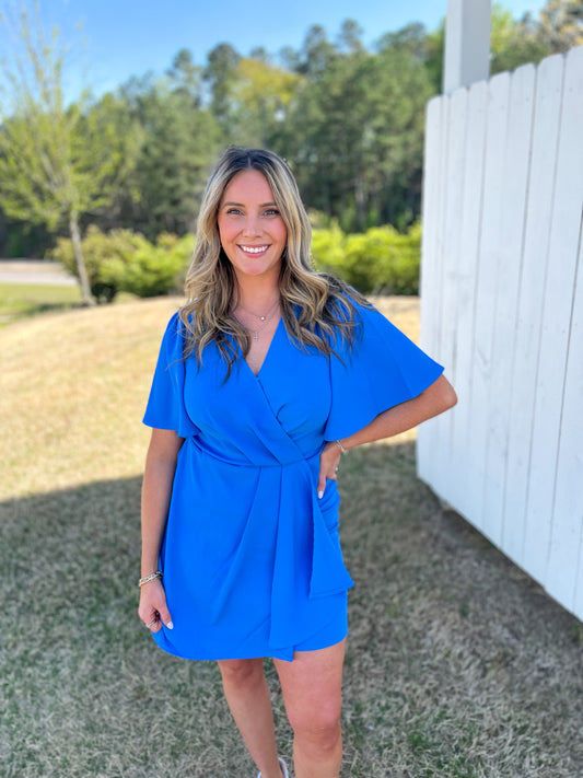 Satin V-Neck Dress