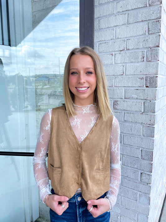 Faye Suede Vest