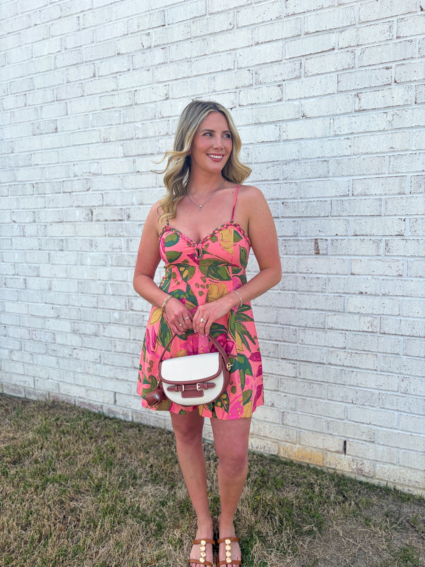 Tropical Printed Mini Dress