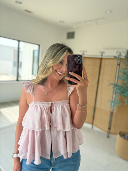 Spencer Flutter Sleeve Blouse