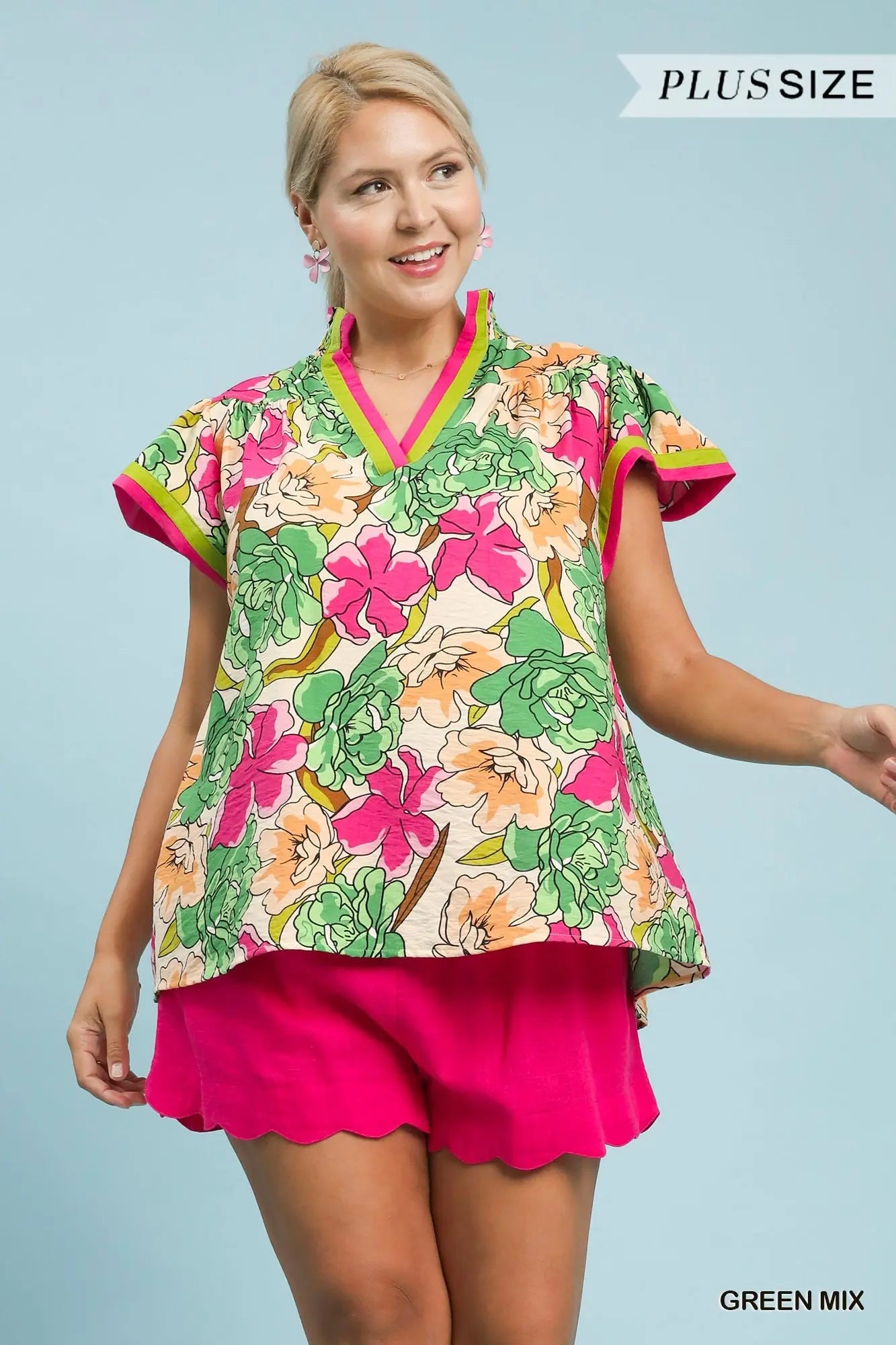 Claudia Patterned Blouse - PLUS