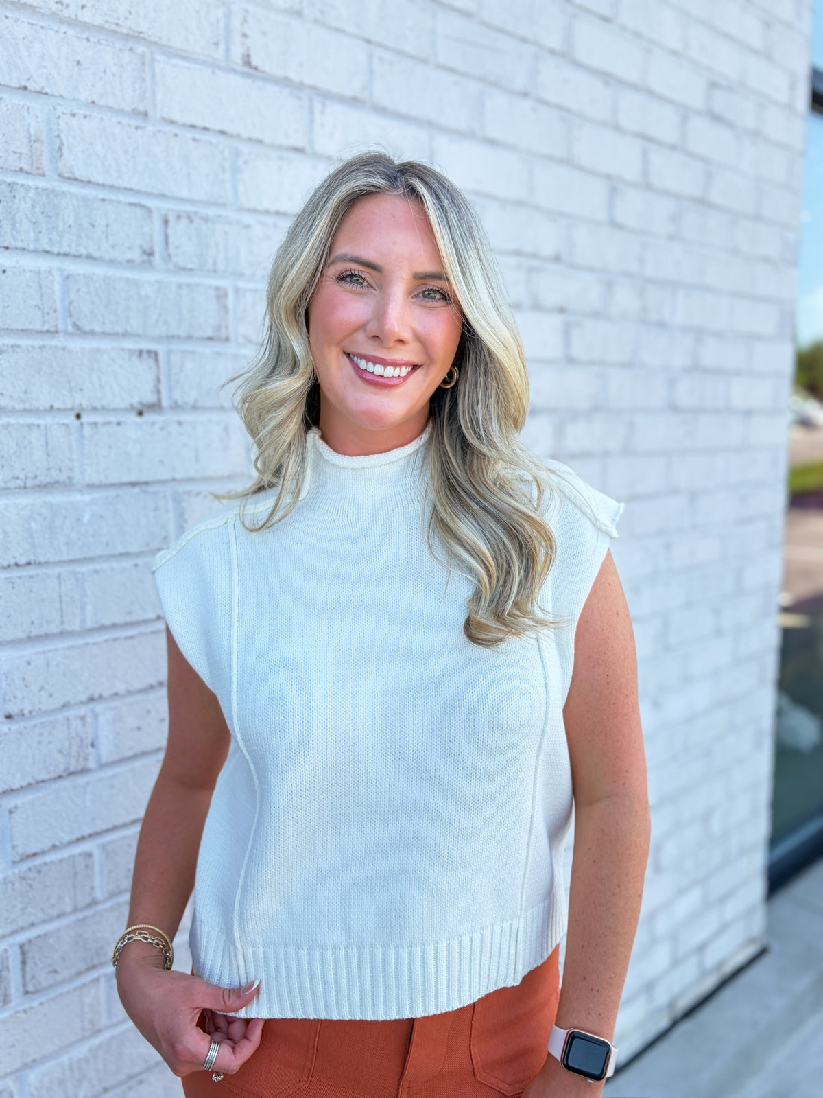 Huck Cap Sleeve Top