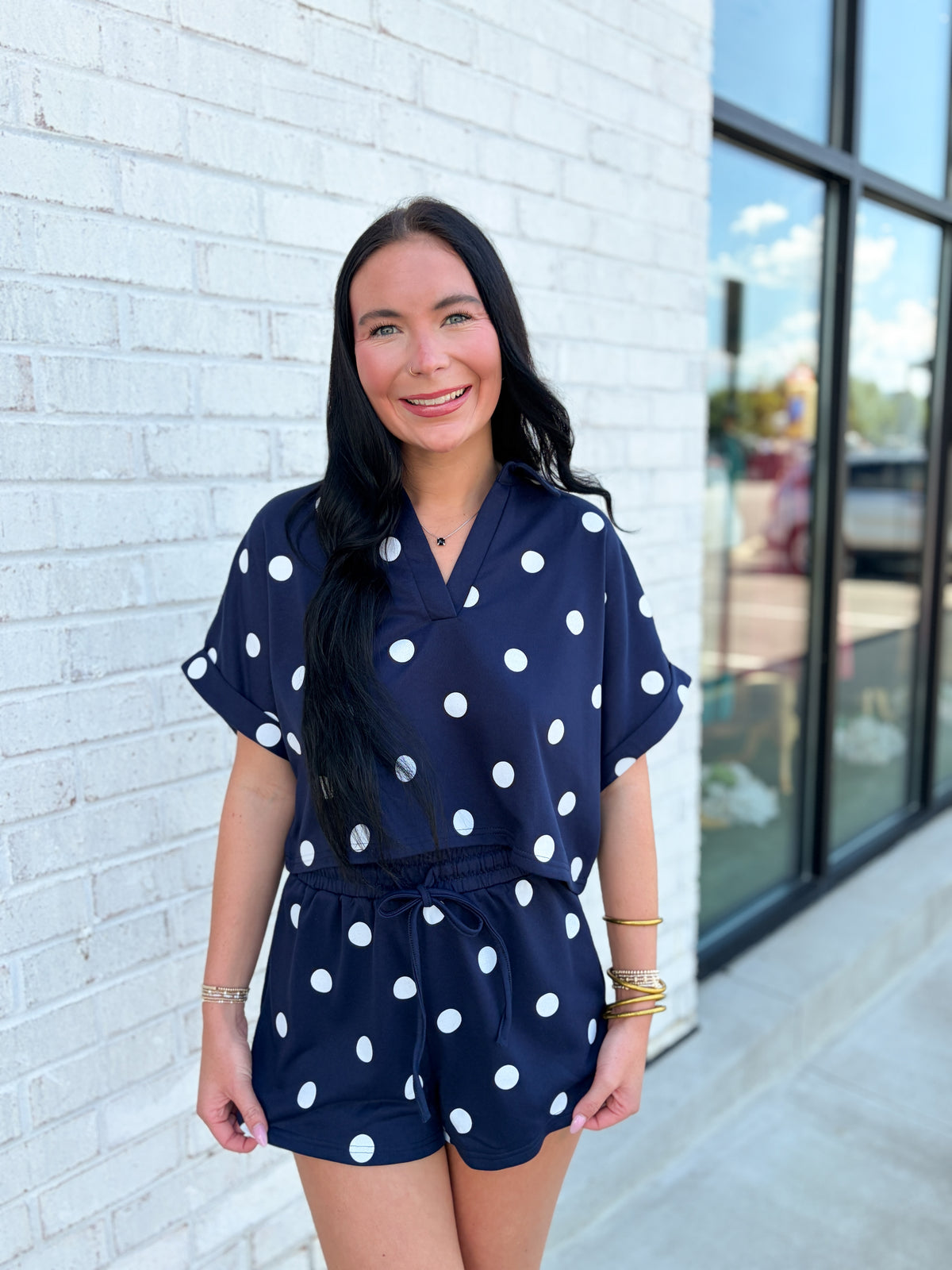Polka Dot Shorts Lounge Set