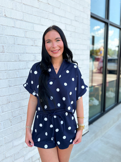 Polka Dot Shorts Lounge Set