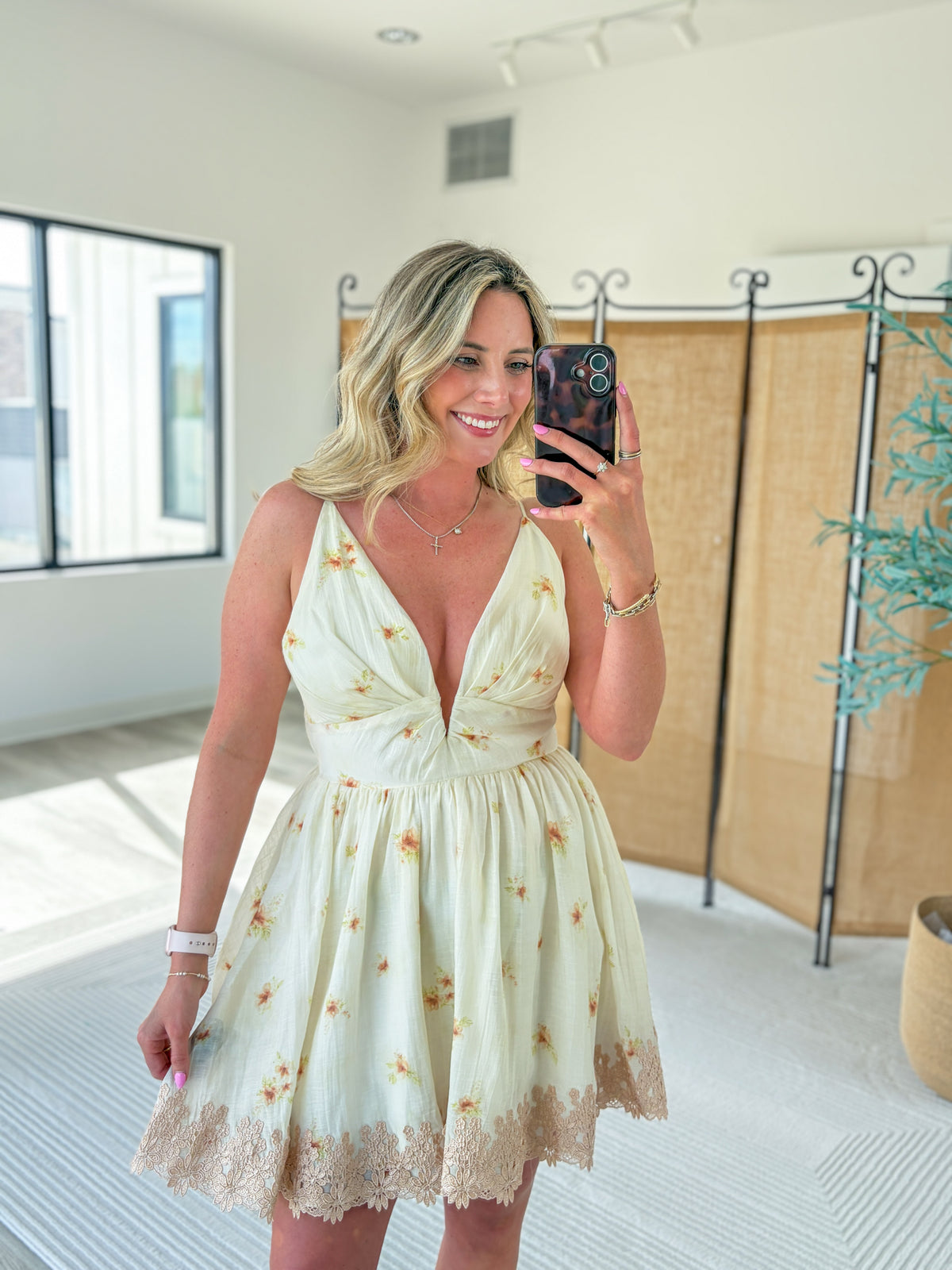 Meredith V-Neck Mini Dress