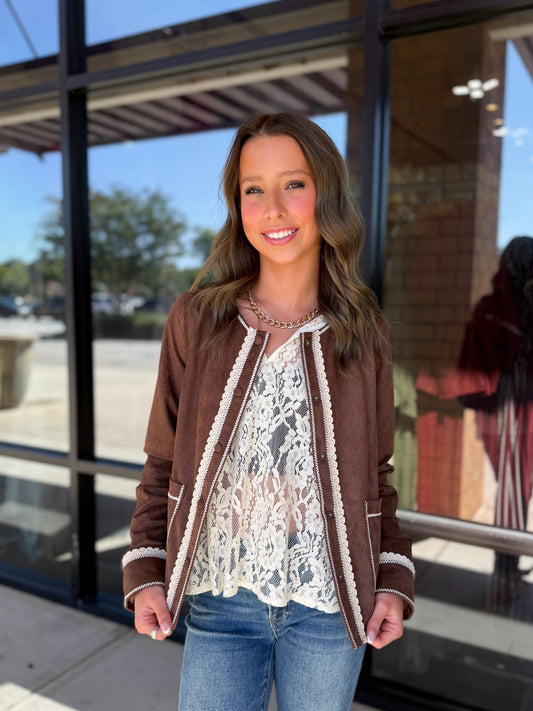 Benson Button Up Suede Jacket