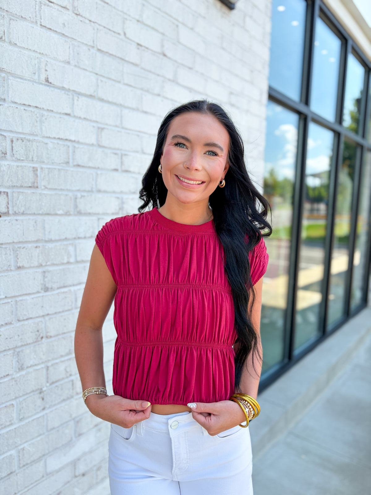 Tori Rouched Top