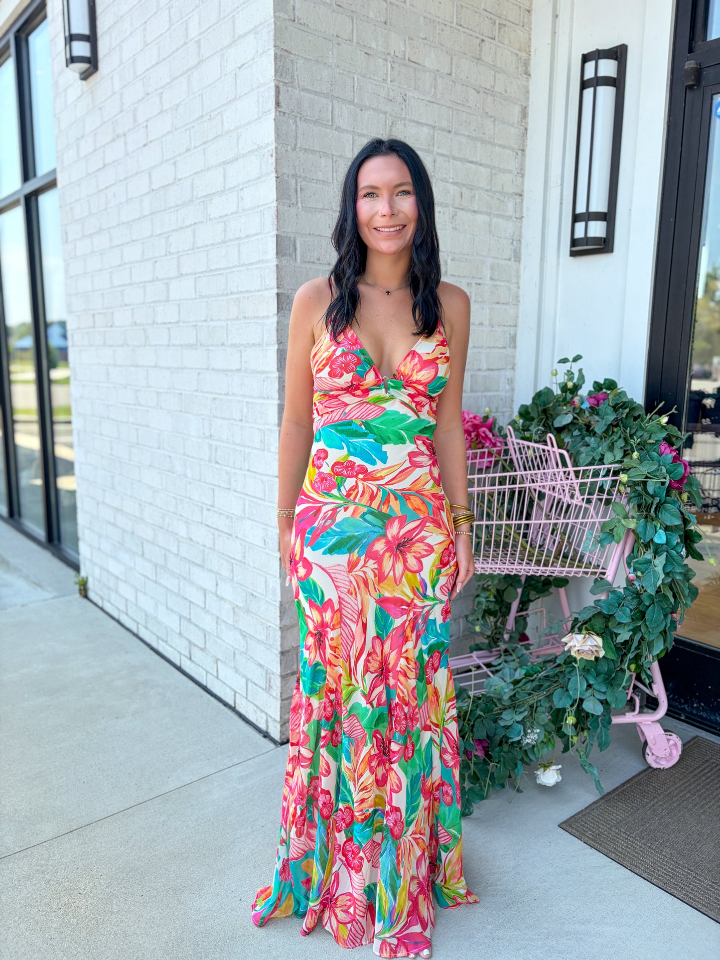 Cillian Patterned Maxi Dress