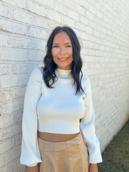 Tie Back Ribbed Crop Top
