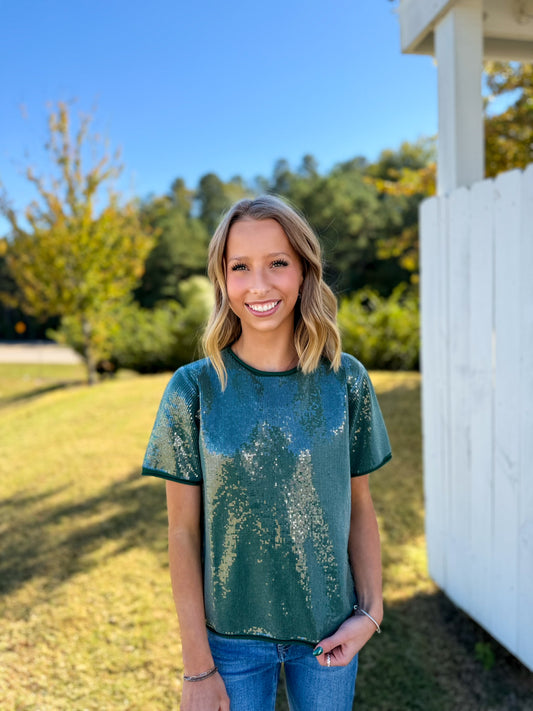 Sequenced Holiday Top