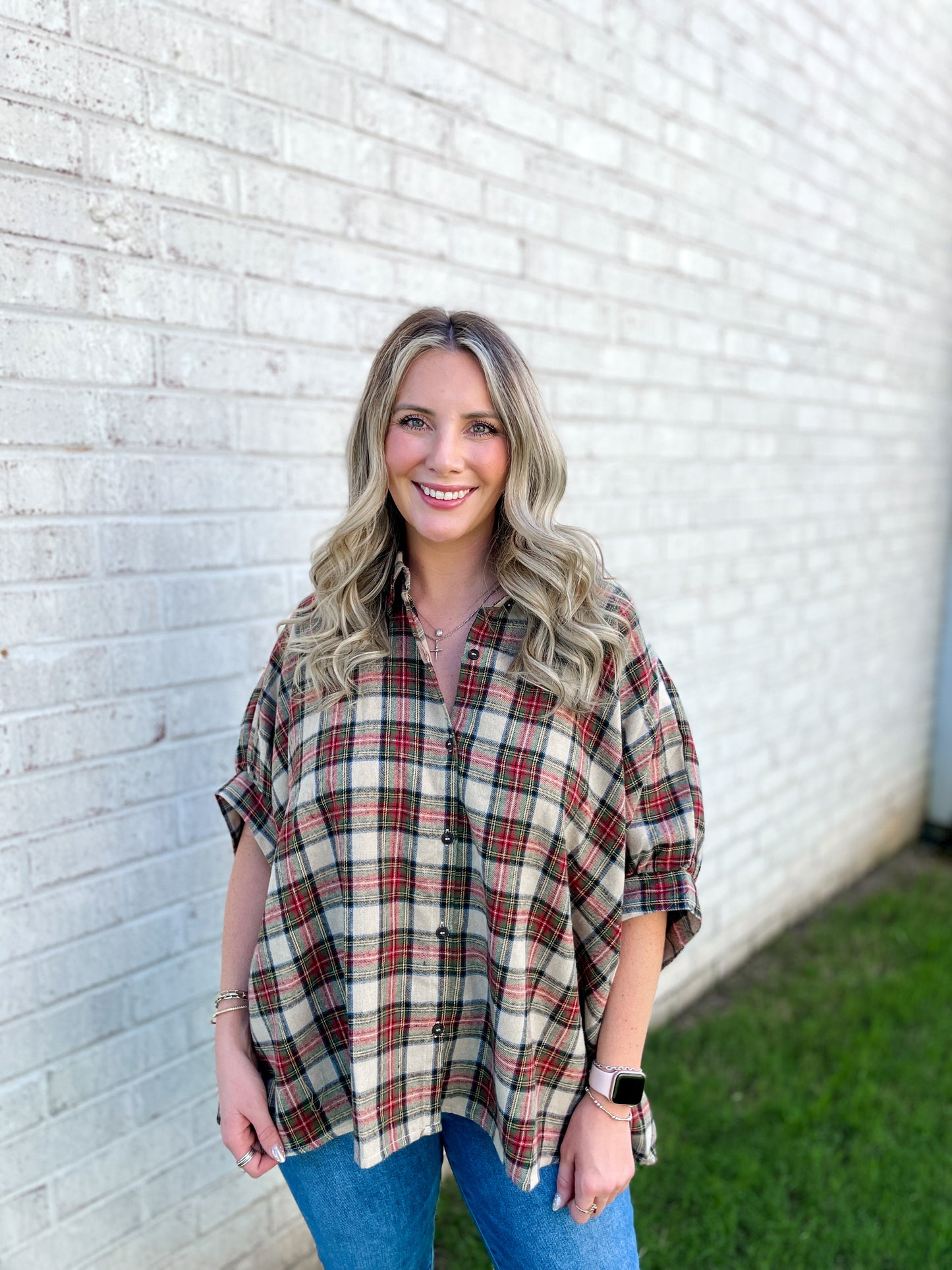 Flannel Button Up Top