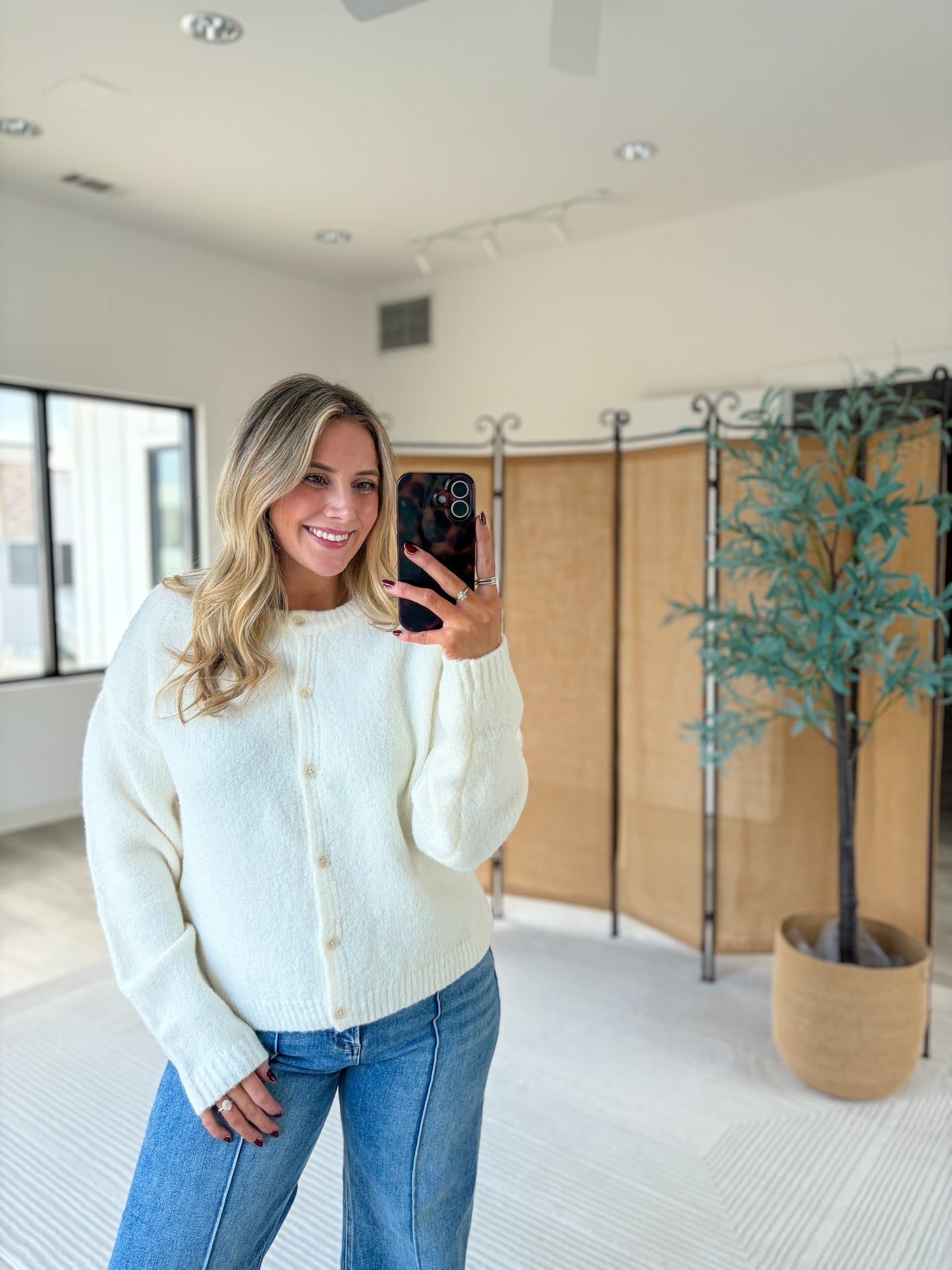 Button Up Knit Cardigan