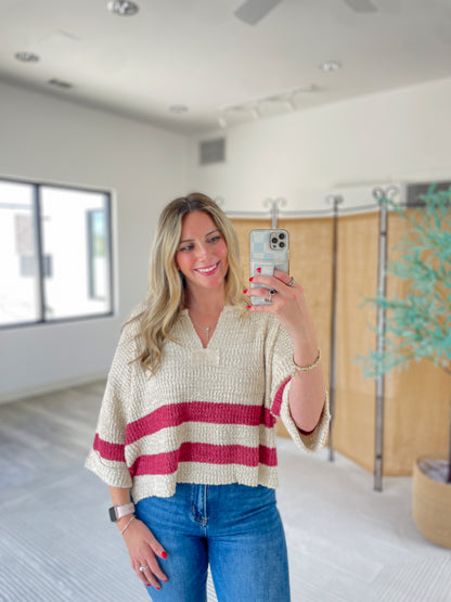 Greta Striped Knit Top