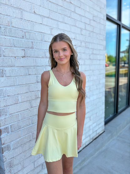 Bow Back Athletic Skirt