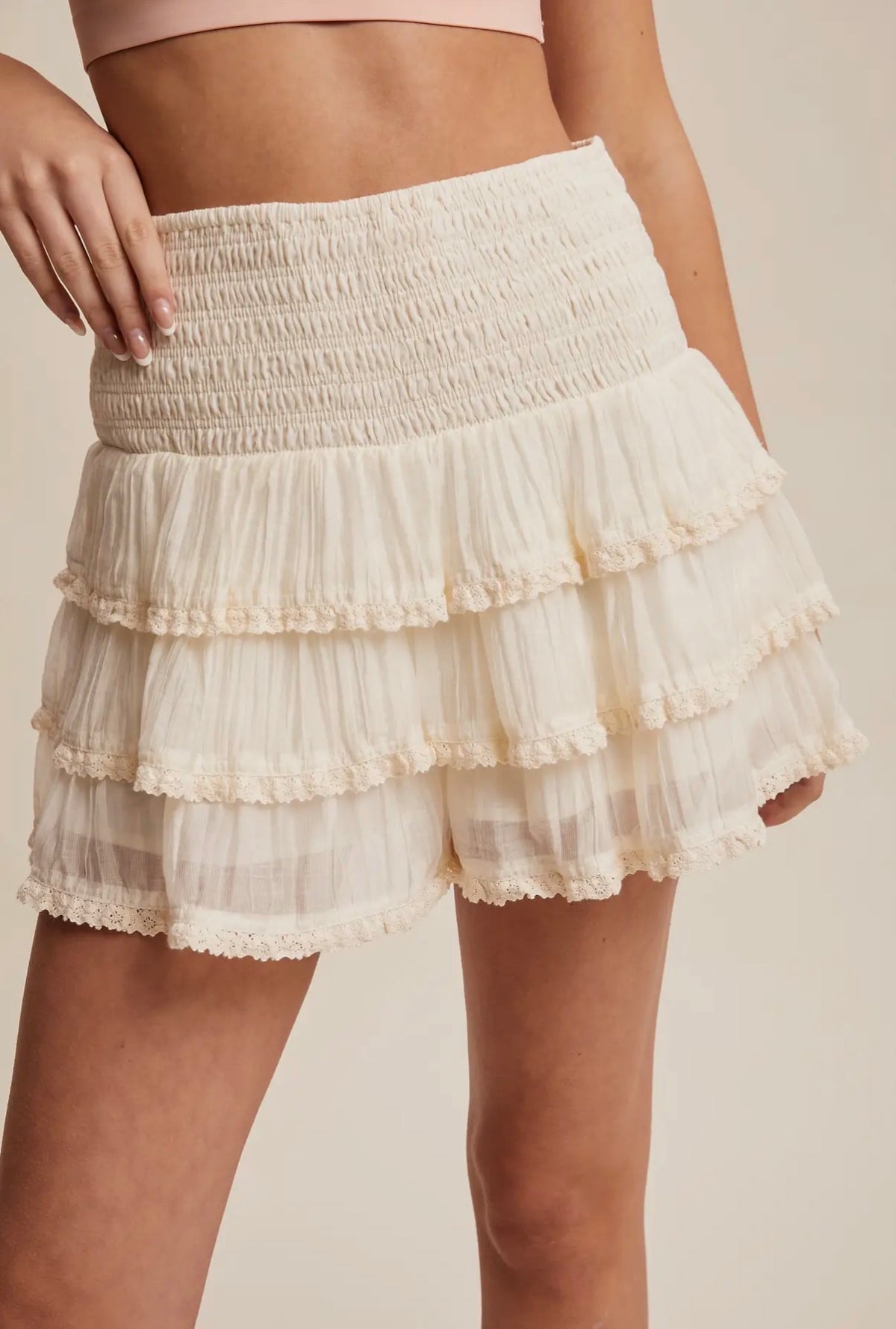 Ruffle Tiered Mini Shorts