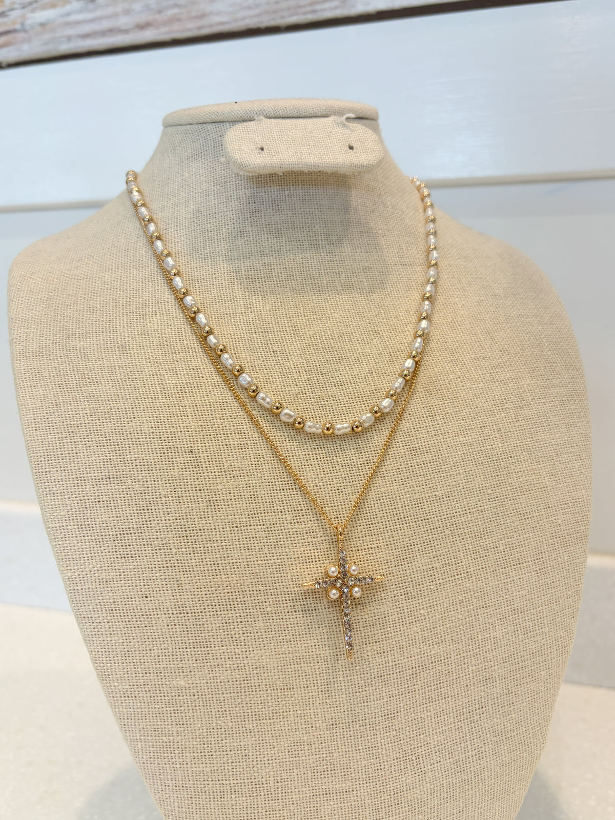 Layered Cross Necklace