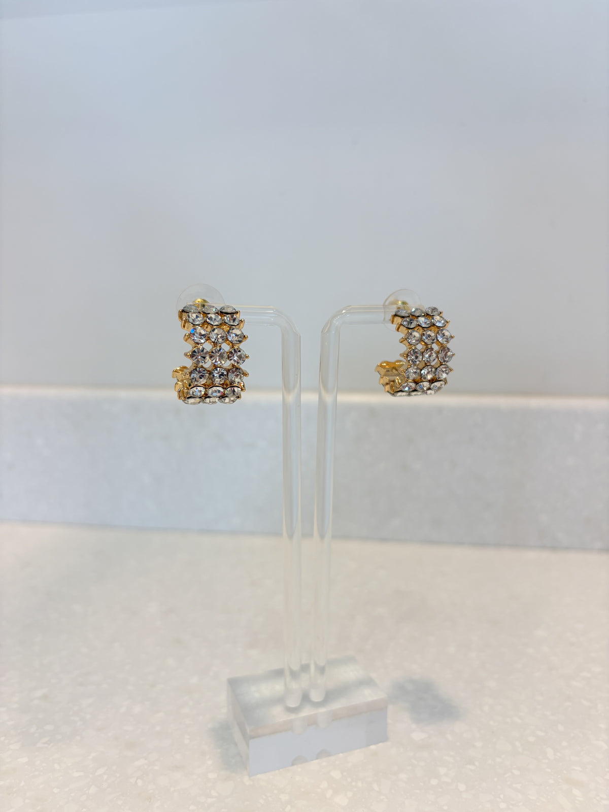 Rhinestone Hoop Earrings