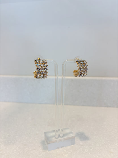 Rhinestone Hoop Earrings