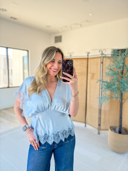 Knox Satin Lace Top