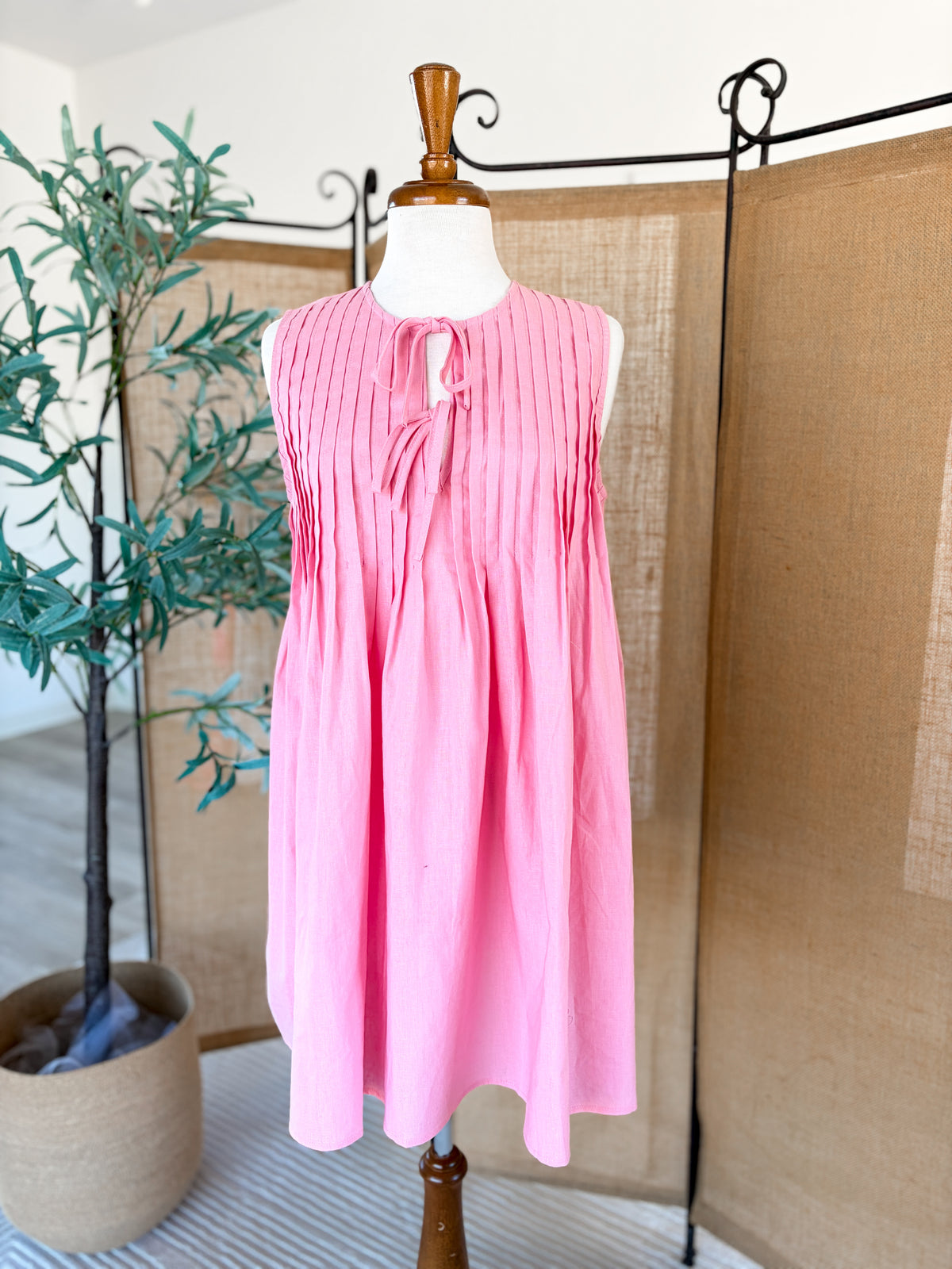 Bow Tie Mini Dress