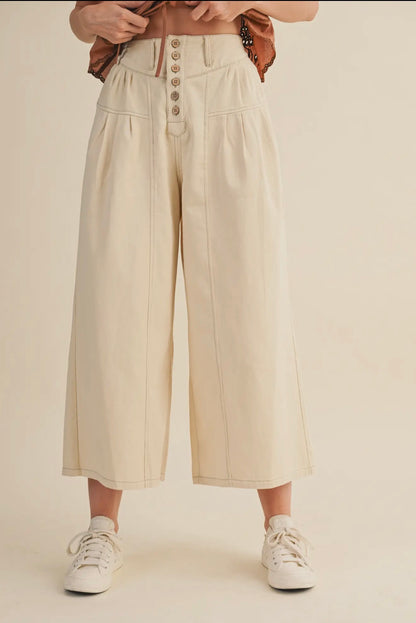 Button Up Cropped Pants