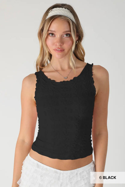 Textured Fitted Tank