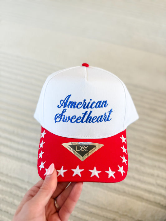 Red American Sweetheart Trucker Hat