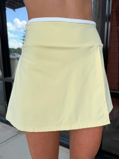 Contrast Slit Athletic Skirt