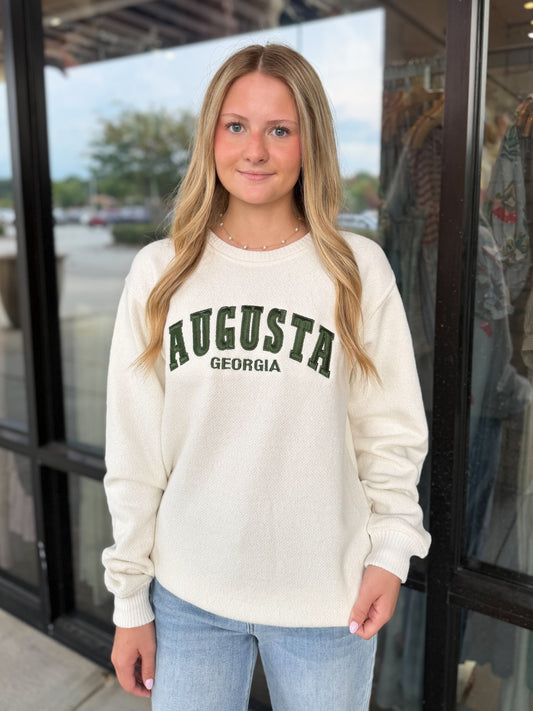Augusta Georgia Embroidered Crewneck